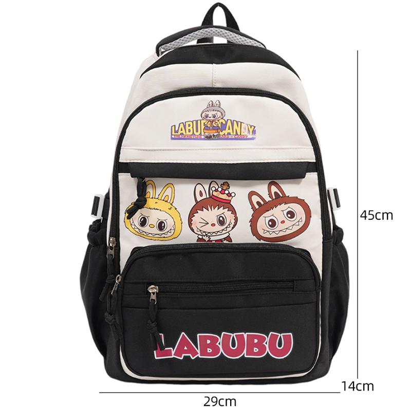 LABUBU Rucksack Schultasche Rucksack Kindertasche LABUBU Grundschulrucksack Mädchen Junge Schulrucksack 6 Farben