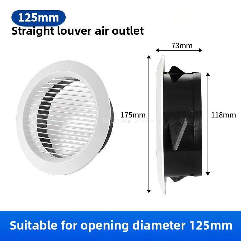 6 Types White Air Vent Extract Valve Grille Air Circulation Vents Cover 100/150mm Round Ducting Ventilation Cover Various Shapes