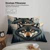 3pcs Wolf Face Bedding Sets 3D Printed Animal Pattern Breathable Easy Care Duvet Cover Sets With Pillowcases No Filling