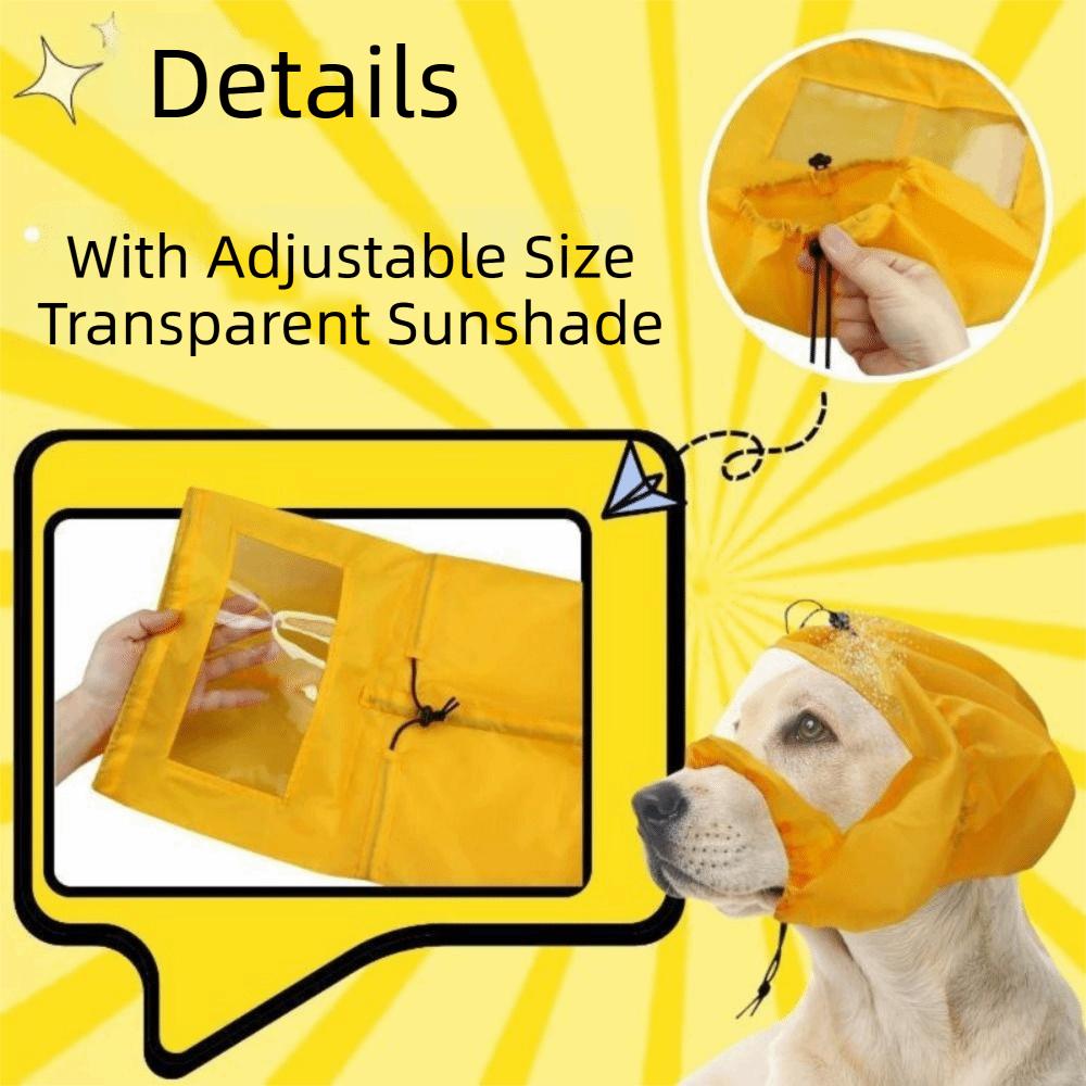 Portable Pet Ear Water-proof Head Cover Foldable Dog Shower Cap Water Activities