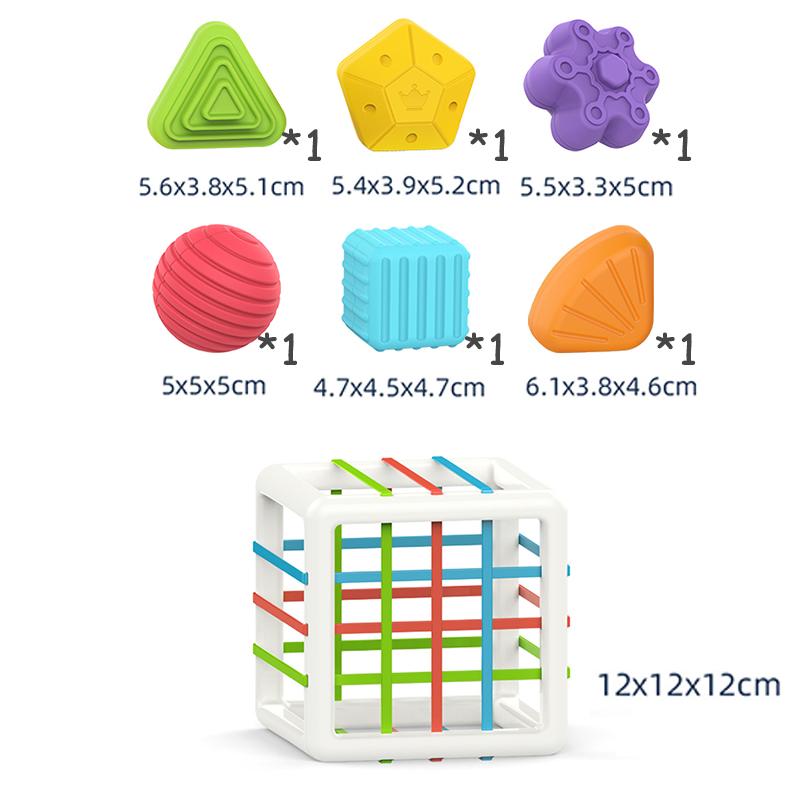

Baby Toys Montessori Sensory Blocks Sorting Game Infant Grip Fine Motor Training Geometric Educational Toy BPA Free Newborn Gift