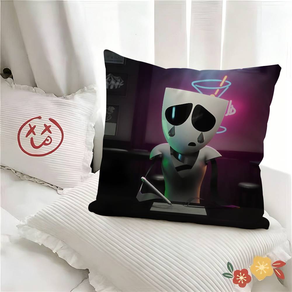 pc Ggangle Jax Zzooble Cute Cartoon Pillow Case Fashion Square Pillowcase Bedroom Sofa Room Ins Decoration Leisure