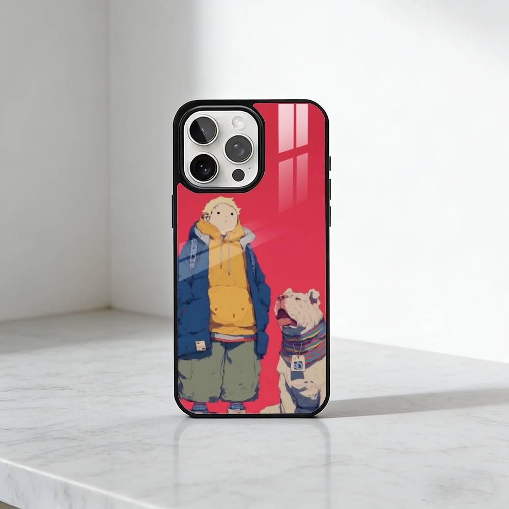 Colorful Aesthetic Dog Phone Case For iPhone17,16,15,14,13 Plus,Pro Max Magnetic For Magsafe Wireless Charging