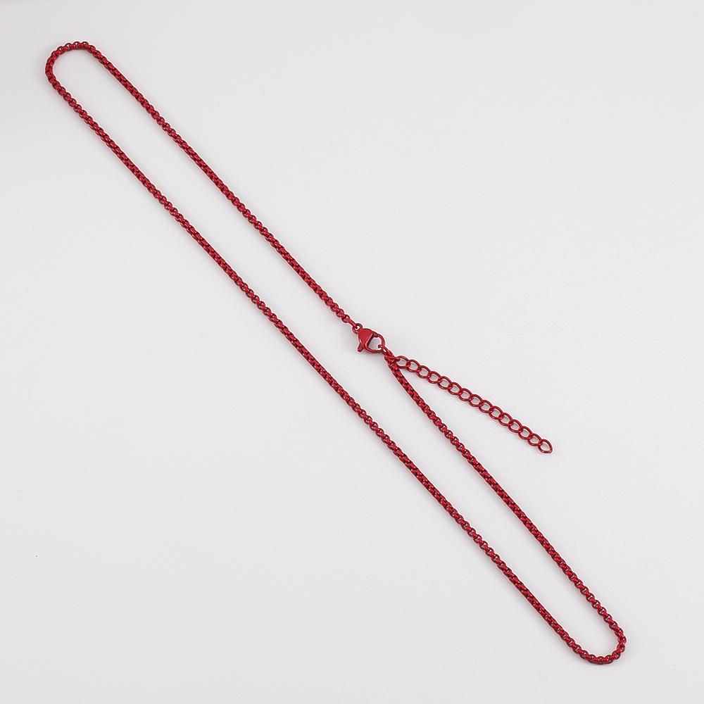 2pcs 1pc 7 Color Stainless Steel Painted Chains Candy Color Box Chain Necklace DIY Basic Summer Choker Chain Punk Jewelry Making