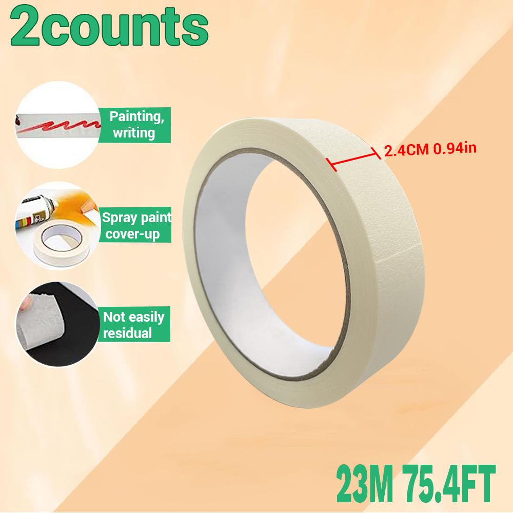 Masking Tape White Single Side Tape Adhesive Crepe Paper for Oil Painting Sketch Drawing Supplies