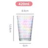Dazzling Raindrop Glass Cup - Vertical Stripe, Heat-Resistant, Transparent, Thickened, Ins Style.