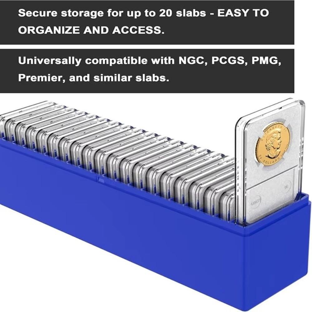 New 20-Slot Coin Storage Box Plastic Display Case Coin Organizer Case Souvenir Coin Collection Boxes Coin Collection