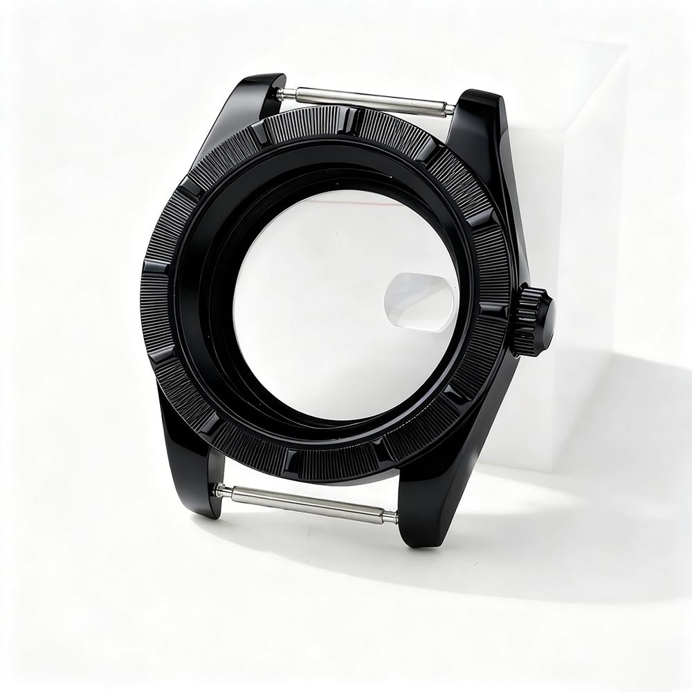 39/36mm Engine-Turned Bezel Watch Case Ref.115210 For Seiko Oyster Perpetual Date NH35/36 Automatic Movement Sapphire Mod Parts