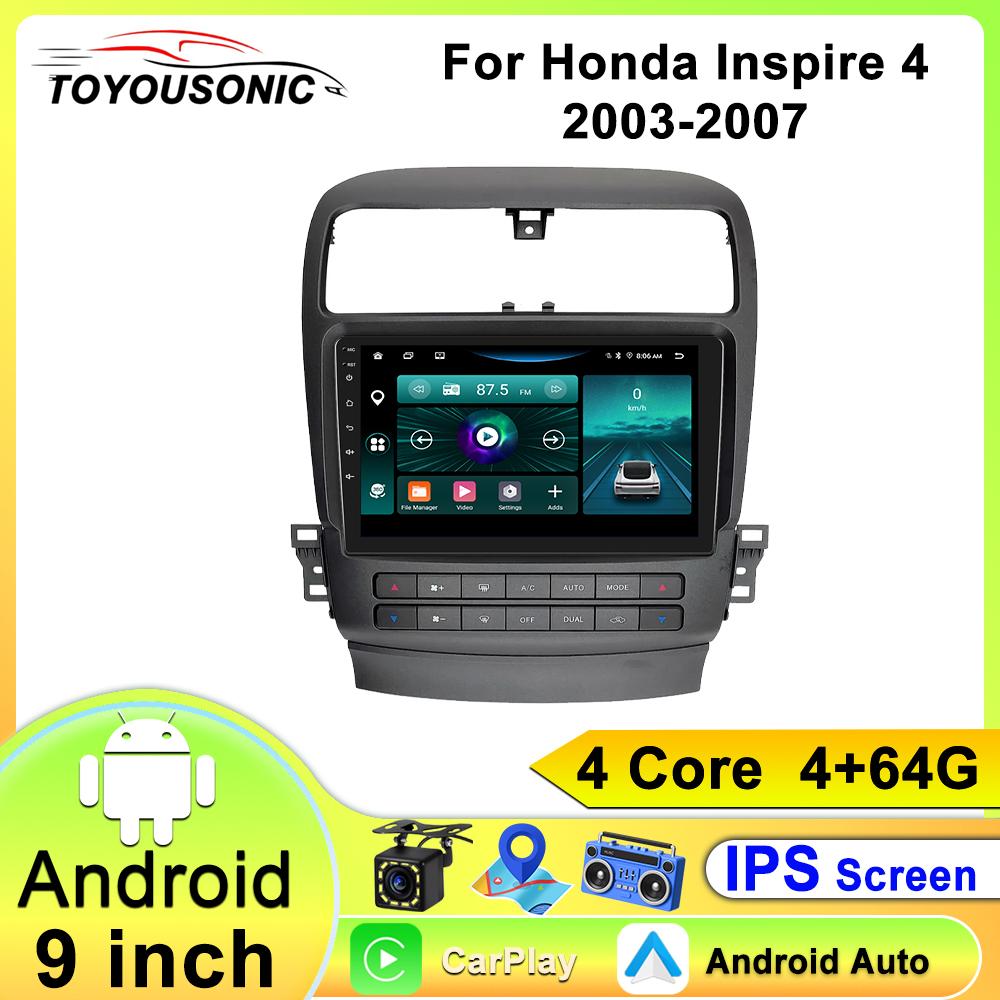 Toyousonic Car Video Player for Honda Inspire 4 2003-2007 GPS Navigation Built-in Dsp Carplay Autoradio Android Head Unit