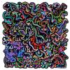 56Pieces Creative Dinosaur Graffiti Stickers for Easy Peels and Stick Application Scrapbook Luggage Decoration