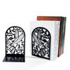 2pcs Swallows and Flowers Bookends Iron Book Support Exquisite Desktop Book Holder  Office Supplies