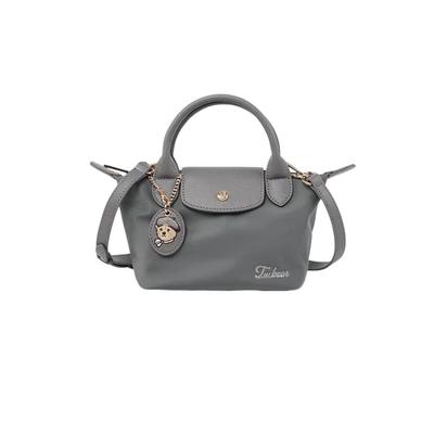 Crossbody Bag, Single-Shoulder Bag, Dumpling Bag, Casual Bag, Grey