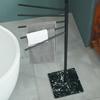 Metal Bathroom Towel Rack Standing Towels Storage Holder Multipurpose Towel Bar Modern Rotating Towels Bars Bathrooms Organizers