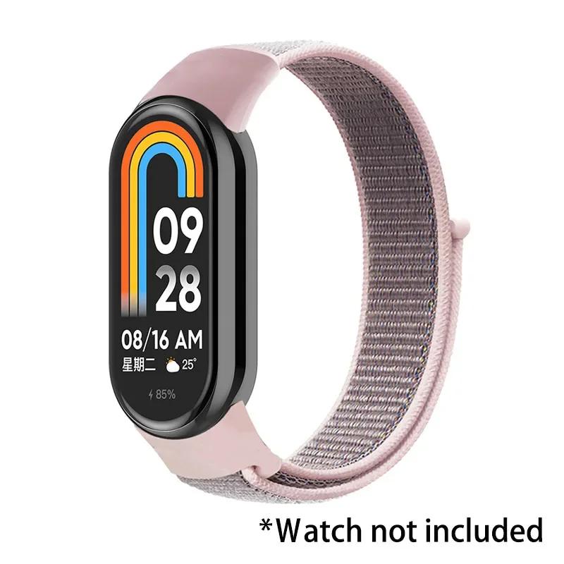 Nylon Loop Strap for Xiaomi Mi Band 9 8 7 6 5 4 3 Breathable Wristband Smartwatch Bracelet Sports Pulsera Watchband Miband 9 NFC
