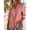 Ditsy Bloemenprint Dames Blouse Lente Herfst Femme Kantoor Dame Knopen Omhoog Omgeslagen Kraag Overhemden