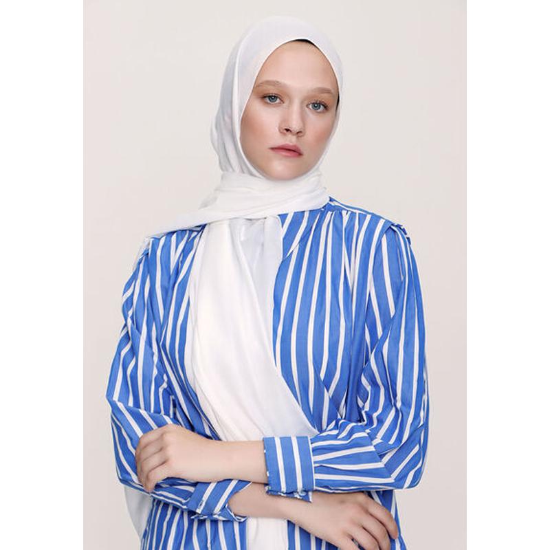 

Мягкая шаль Miray Plain Off White 80x186 белый глиттер