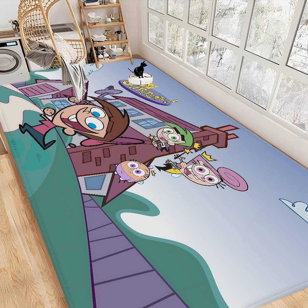 

Cartoon The F-Fairly O-OddParents Entrance Door Mat Washable Non-Slip Living Room Sofa Chairs Area Mat Kitchen Welcome Doormat 50x80cm
