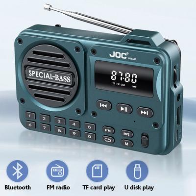 Мини Портативное FM Радио HD Экран Радиоприемник Беспроводной Бас Bluetooth Динамик Музыкальная Шкатулка с TF Картой U Диском 3,5 мм Разъем для Наушников