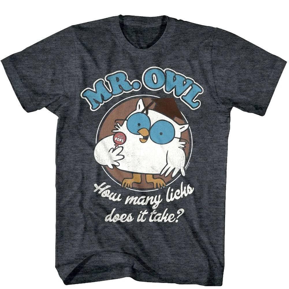 Tootsie Roll Pops Mr Owl How Many Licks Does it Take Men s T Shirt XL