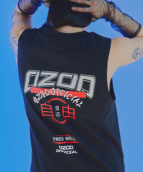 Aged Asymmetrical Sleeveless Black/Free