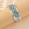 Bohemian Style Minimalist Oval Turquoise Iron Bracelet Ethnic Vintage Jewelry Women