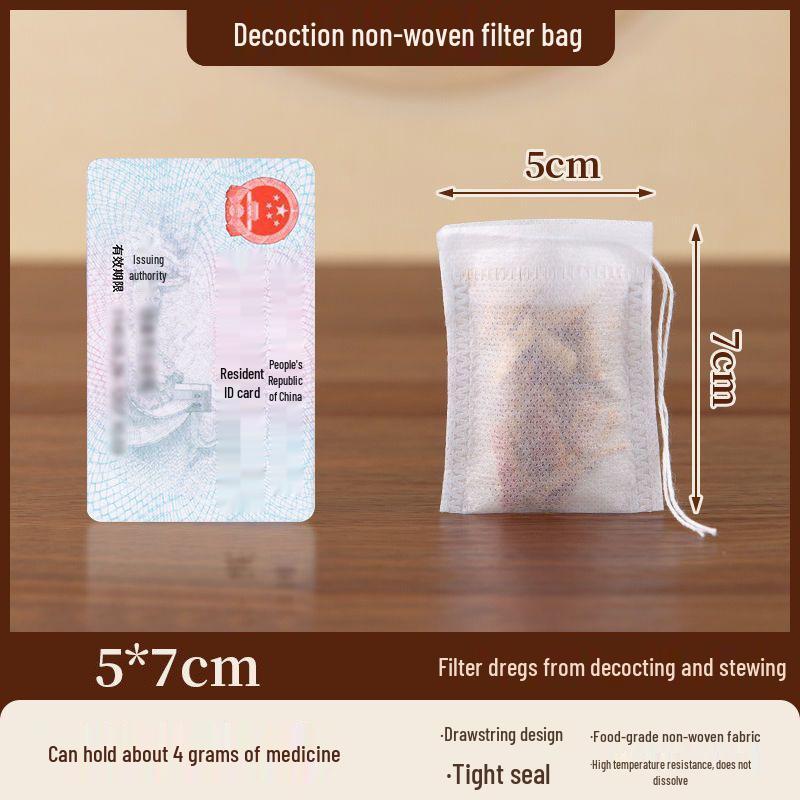 Food-Grade Non-Woven Drawstring Tea Bag for Soup, Spice, and Chinese Medicine Filtering