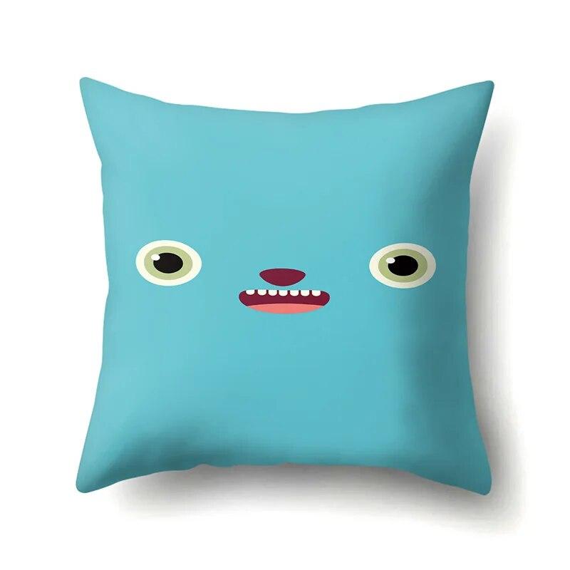 Cute Little Fresh Monster Expression Pattern Printed Fasa de Perna Canapea Scaun
