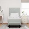 Box Spring Bed with Headboard Light Gray 190 x 90 cm Velvet