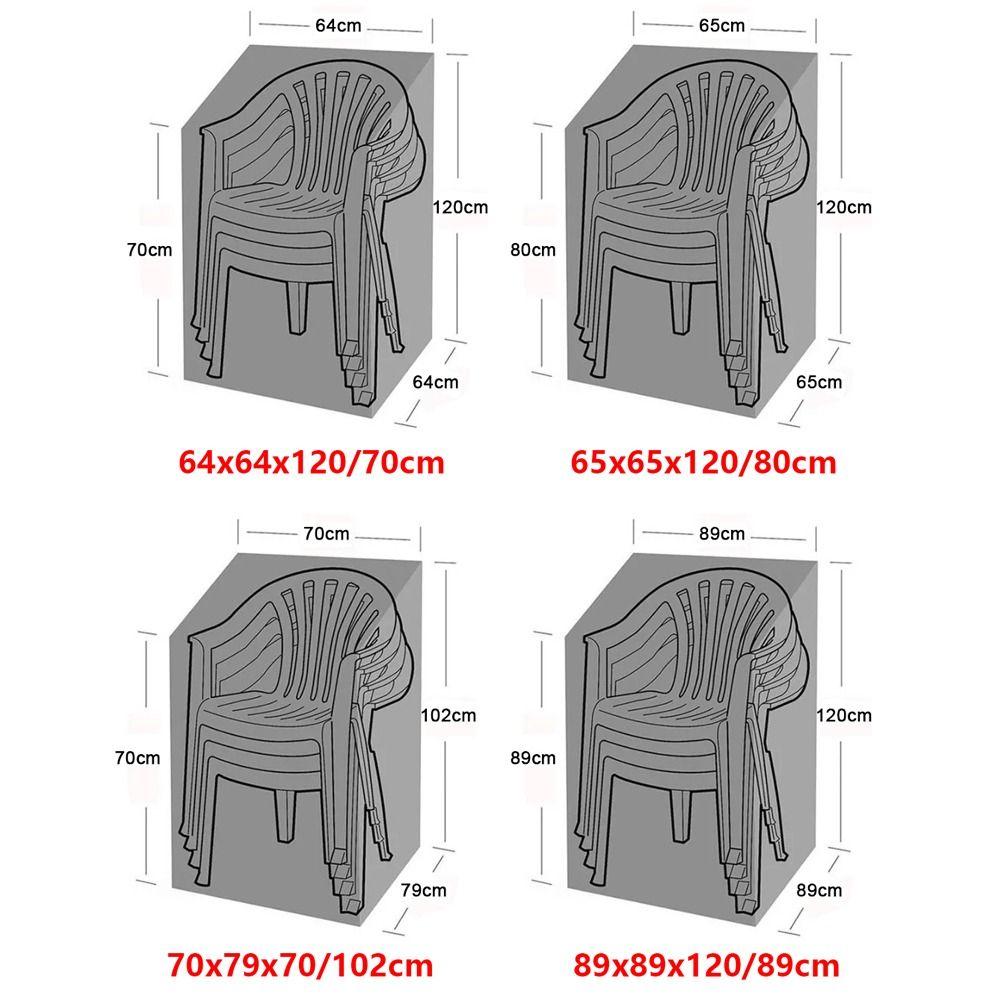 1Pcs Single Chair Garden Chair Cover 210D Polyester Cloth Outdoor Dustproof Cover Stacking Waterproof Chair Protector