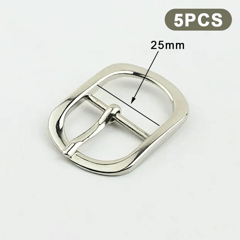 5Pcs Metal Pin Belt Buckles Durable Strap Clasps 12/18/25mm for DIY Shoes Bag Handbag Leather Craft Repair