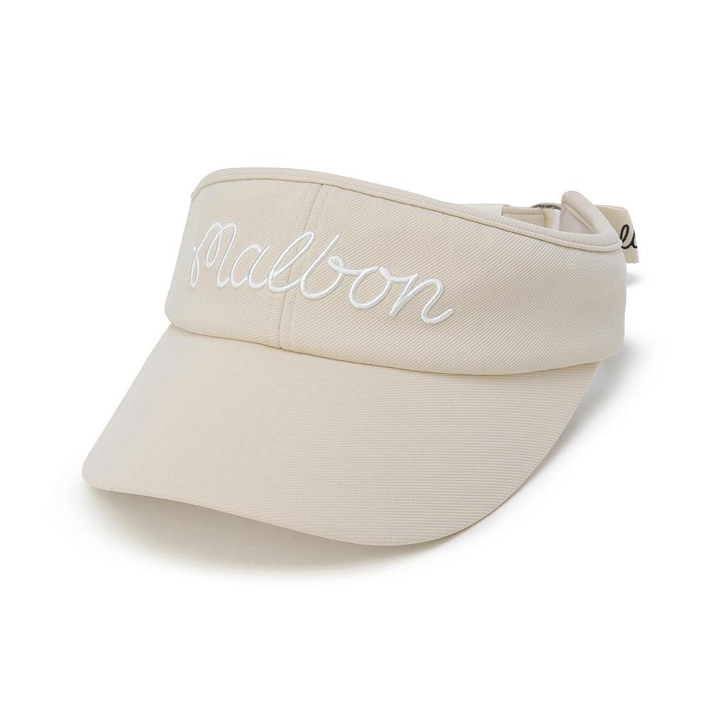 MALBON GOLF Women'S Detachable Ribbon Visor Beige (Woman)