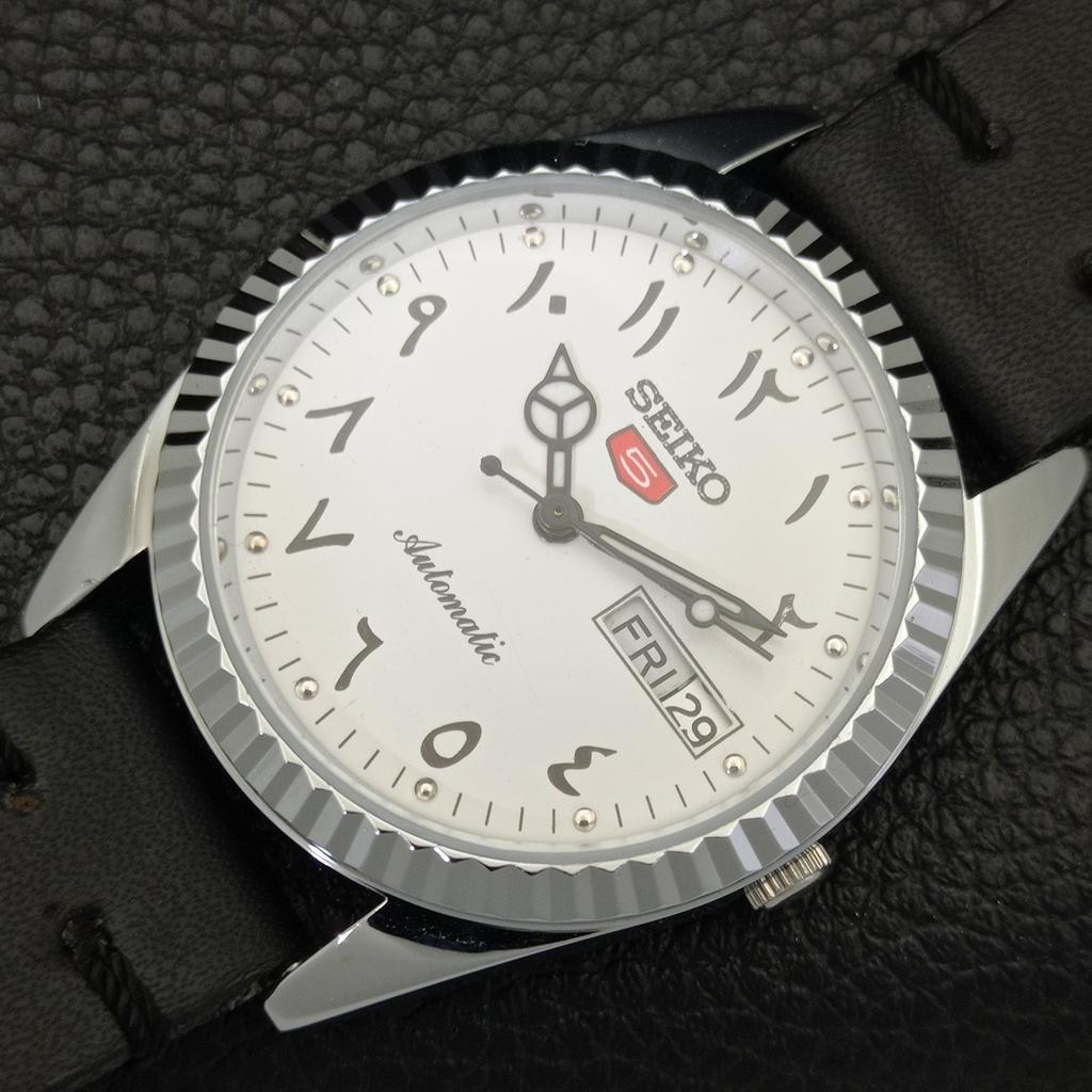 REFURBISHED SEIKO 5 AUTOMATIC 6309A VINTAGE JAPAN MENS ARABIC WATCH a441519-a
