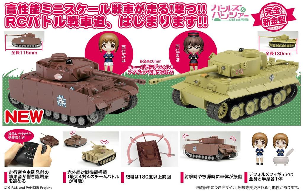 PLATZ Girls & Panzer 164 RC Battle Tank Series Panzer IV Ausf.H (Ausf.D Modified) Anglerfish Team Electric Radio Control GPRC-1