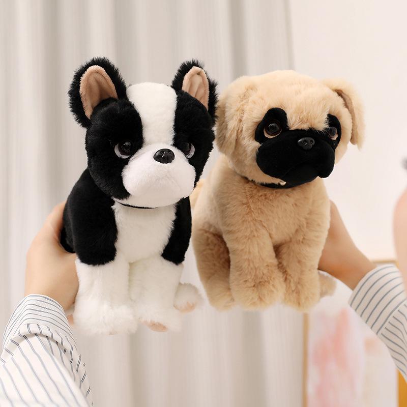 Cute and Cute Husky Bulldog Doll Puppy Plush Toy Doll Children Sleep Comforting Pillow Doll