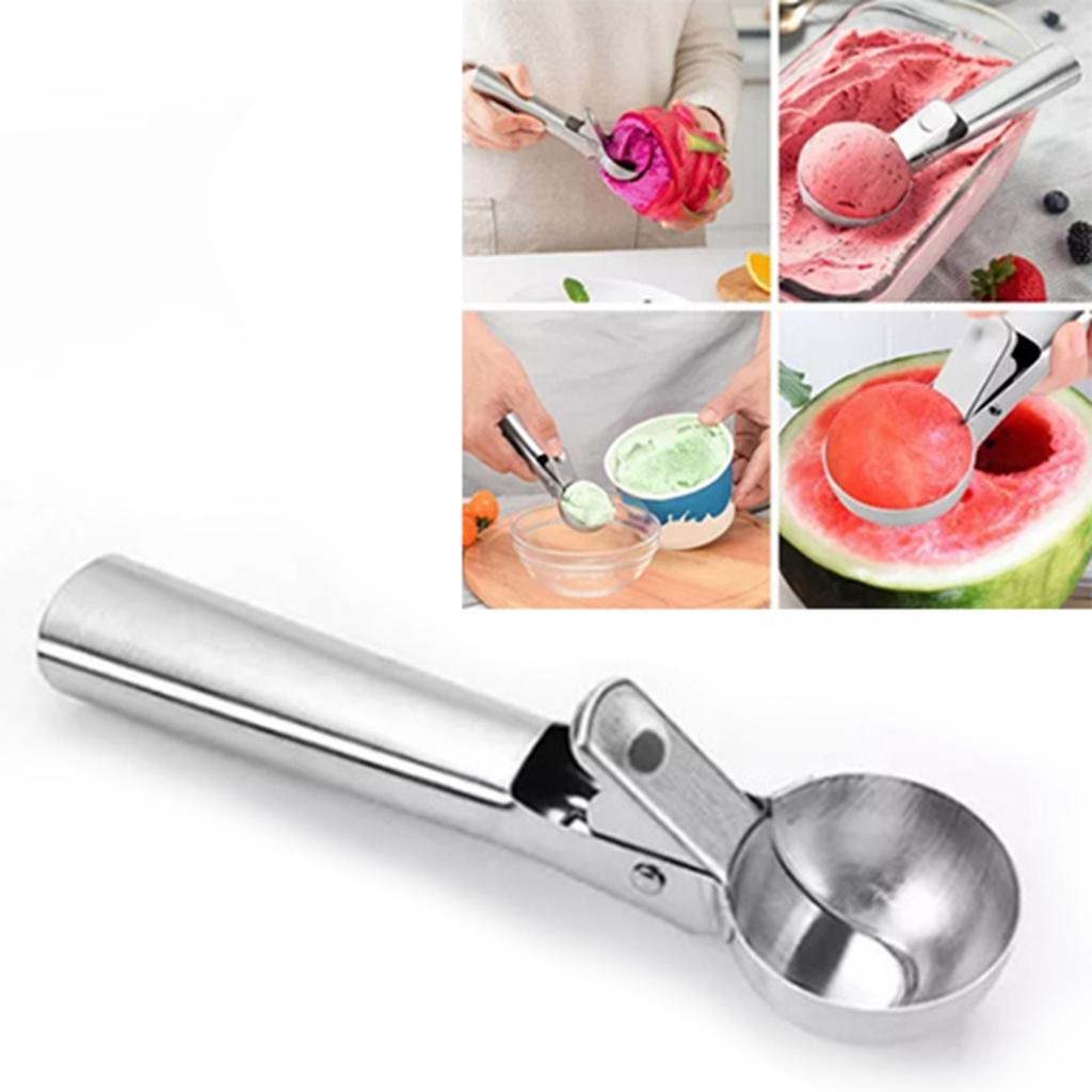 Ice Cream Scoop Stainless Steel Cookie Scoop Multifunctional Manual Portable Ice Cream Scooper for