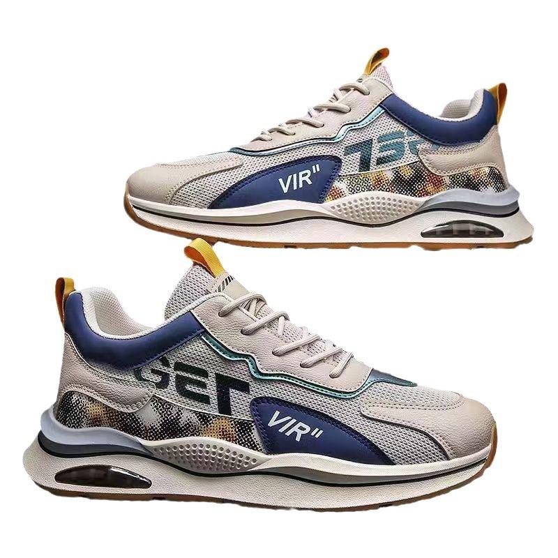 Erkek ayakkabıları spor ve gündelik hava yastıklı ilkbahar ve sonbahar yeni file nefes alabilen ekleme öğrenciler dış ticaret yumuşak taban düz taban koşu trave