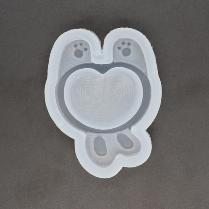 Silicone Heart Rabbit Quicksand Resin Moulds Jewelry Pendant Epoxy Mold DIY Necklace Pendant Mold Resin Shaker Mould
