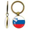 National Flag Double-Sided Keychain Korea, Serbia, Russia, Slovenia, Argentina, The United States,Turkey, Spain,Dominica Keyring
