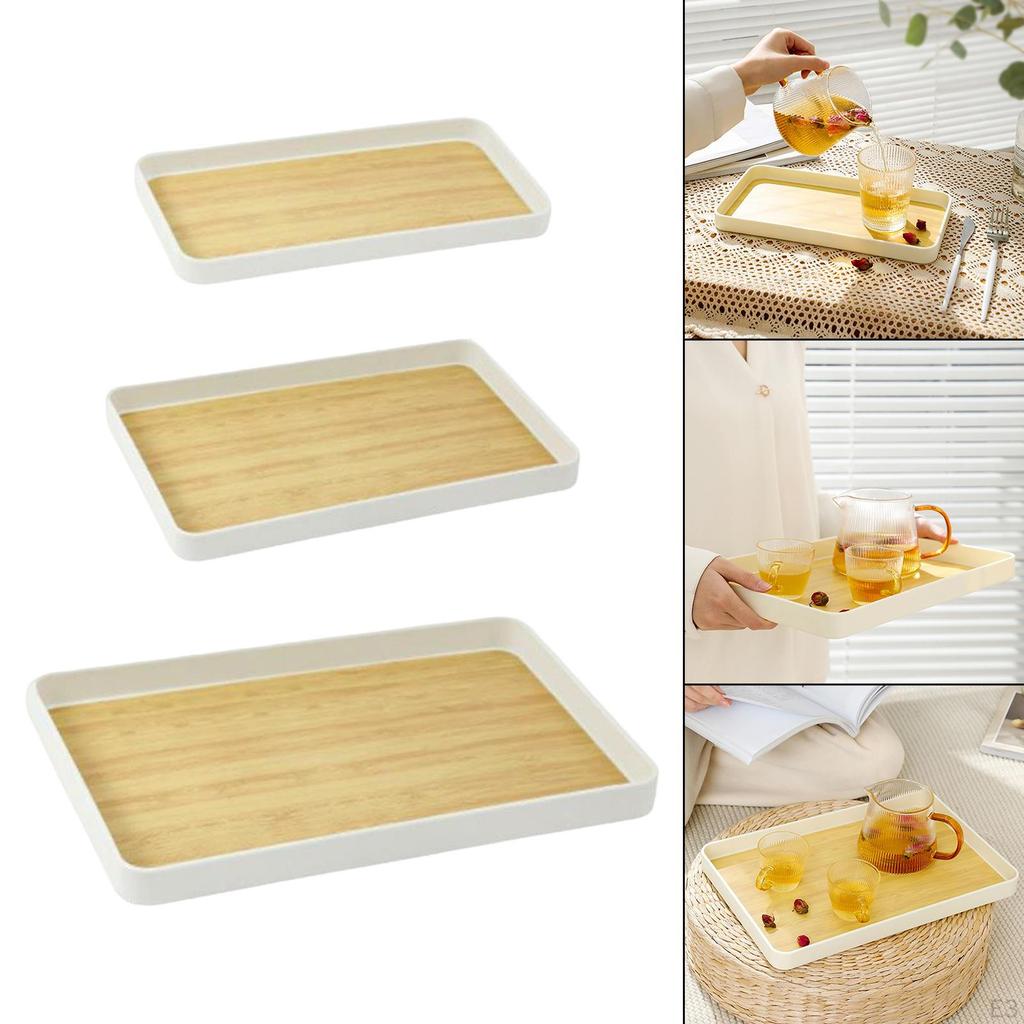 Multipurpose Serving Tray, Tea Cup Food Dish for Dining Table Party Bathroom Desktop Kitchen