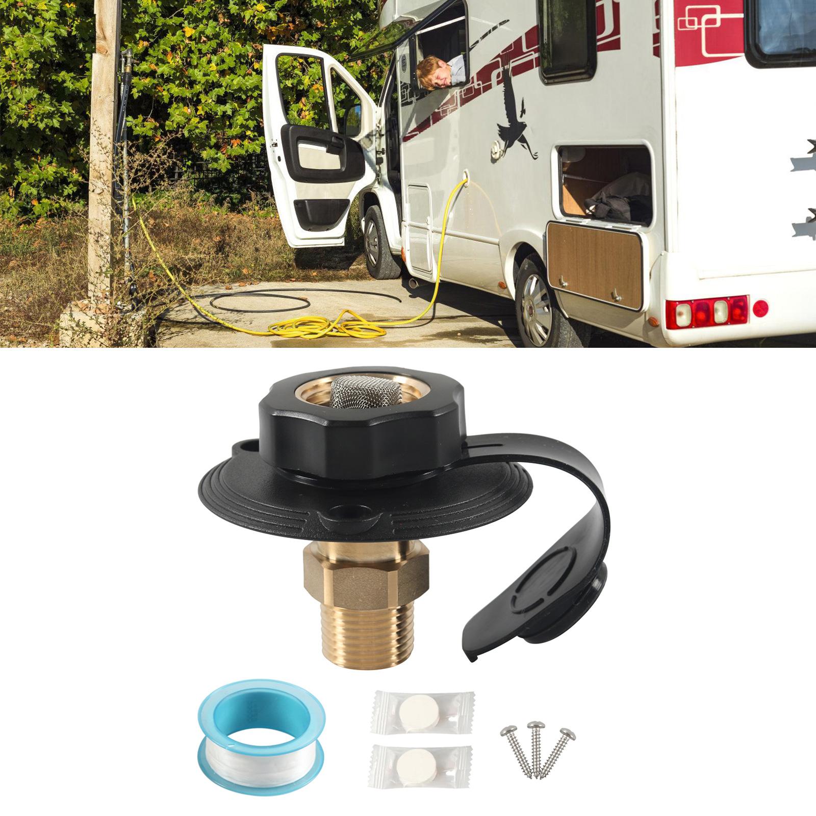 

Motorhomes Camping necessary Water Fill Inlet Flange, Brass Check Valves, For Secure Connection Boat Plumbing Accessory 1 белый