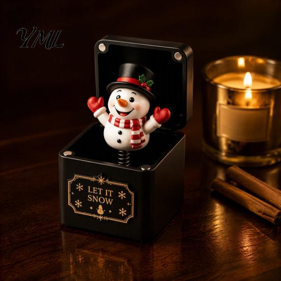 Christmas Themed Surprise Boxes Magic Gift Box, Spring-Loaded Pop-Up Holiday 3D Santa Seasonal Gifts Claus Snowman Angel Elk Trick Box for Xmas