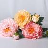 Silk Cloth Simulation Peony Flower Real Touch Fake Flowers Bouquet  Home Decoration