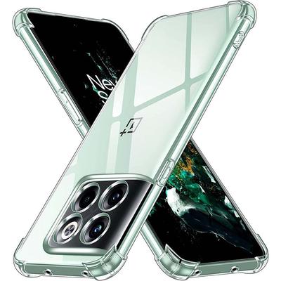 OnePlus 10T 10R 1+ 11 11R 10 Pro İçin Şeffaf Kılıf Kalın Darbeye Dayanıklı Yumuşak Silikon Telefon Kılıfı OnePlus 8 Pro One Plus 9 Pro 7T