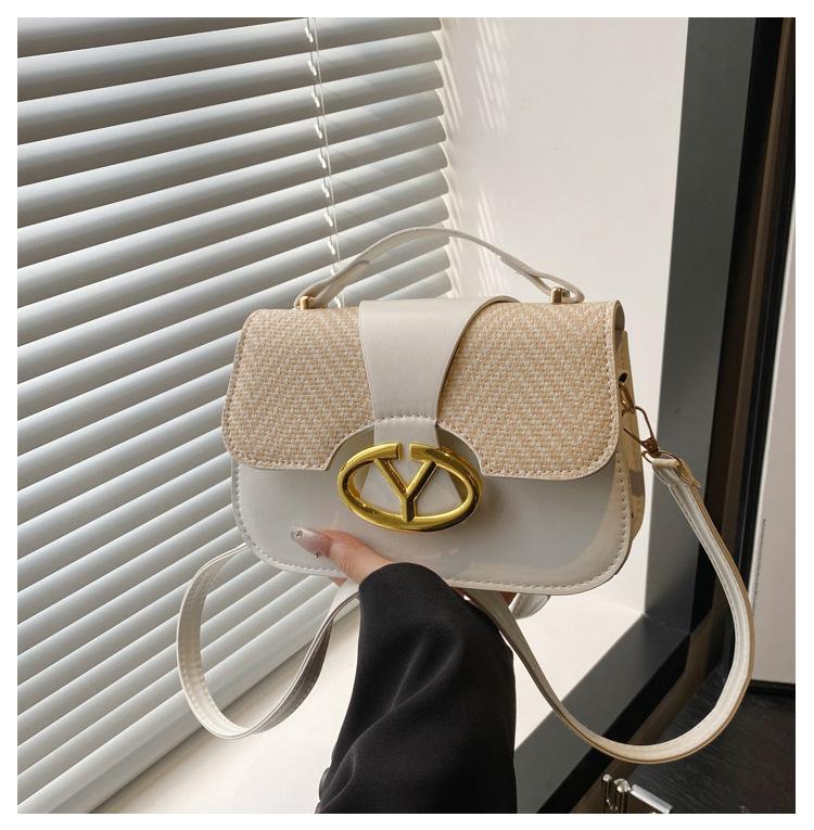 2025 summer new light luxury simple versatile handbag casual foreign style commuting shoulder messenger small square bag