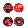 Christmas Wooden Hanging Welcome Sign - Dual-Use Decoration for Shop or Home