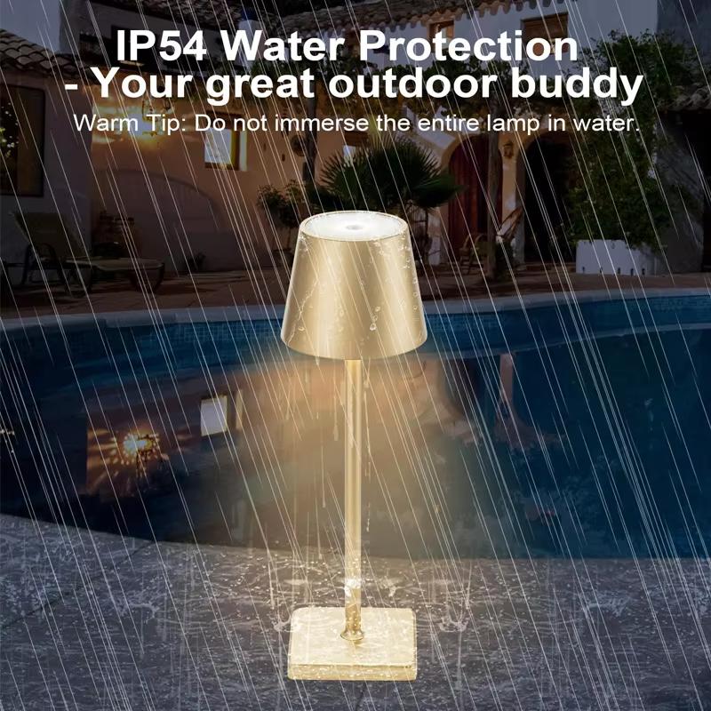 3 Color Temperature LED Eye Protection Table Lamp Stepless Dimming Touch Control Rechargeable Batter For Living Room Dining Room