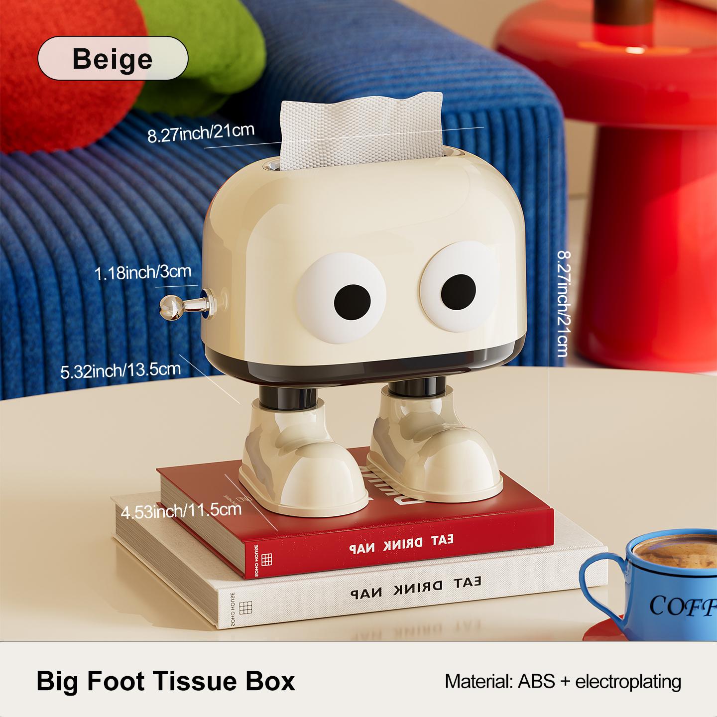 UFORU Tissue Box with Built-in Spring, Wide Opening, Smooth Tissue Extraction and Large Capacity