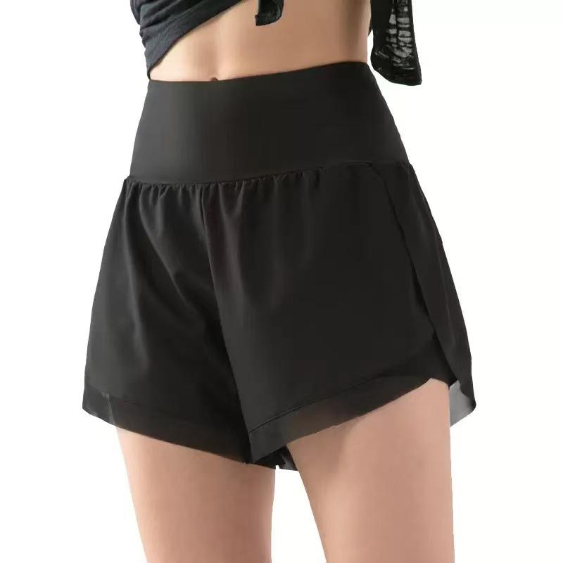 Pantaloncini da Corsa Traspiranti a Vita Alta da Donna con Controllo Pancia