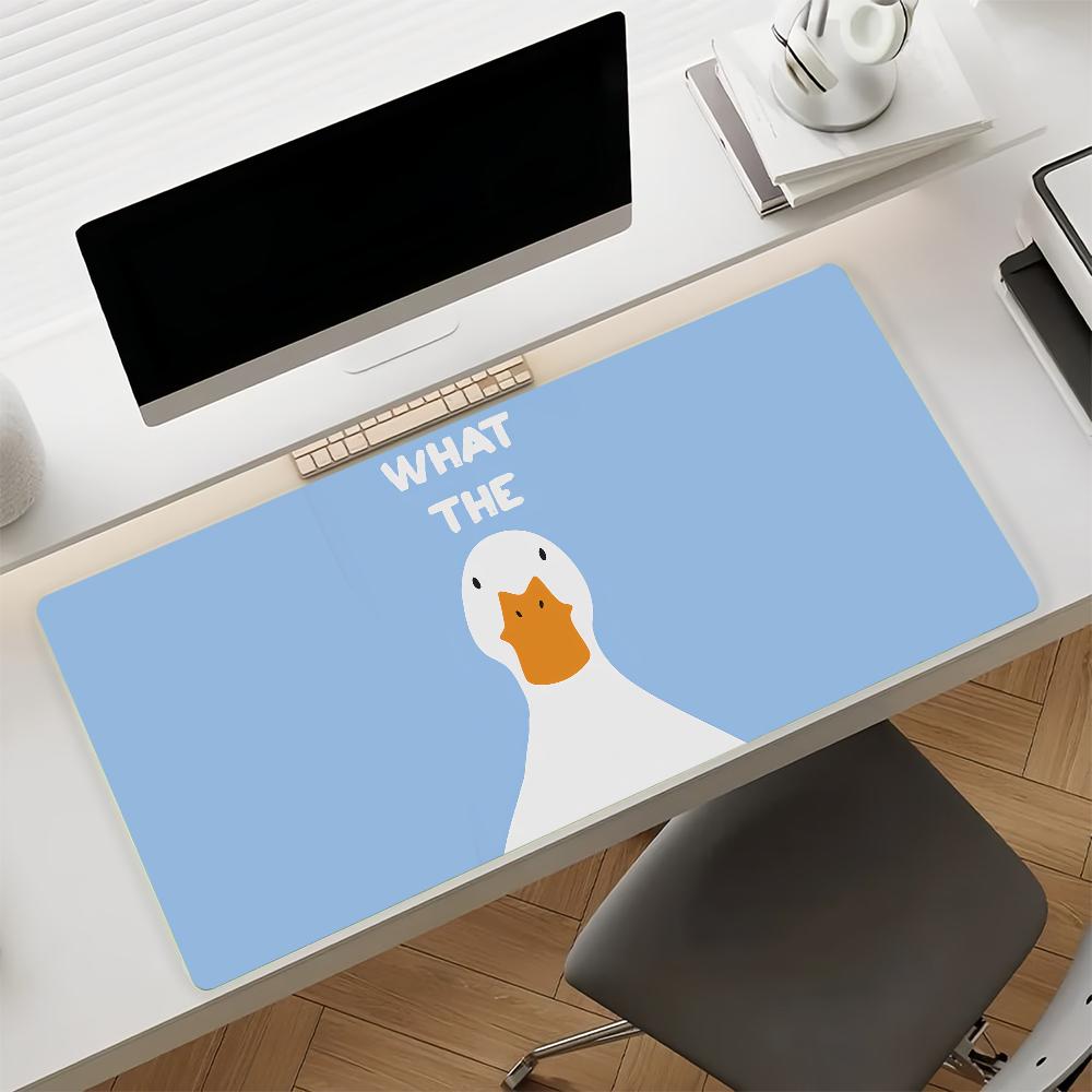Cartoon What the Duck Mouse Pad Non-slip Rubber Gamer Balance Computer Mat Decoracion Deskmat Laptop Office Large