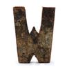 Wooden Letter W Rustic Bark 7 cm